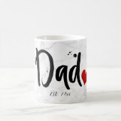 PixDezines NEW DAD Marble+Modernes Skript Kaffeetasse (Mittel)