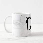 PixDezines NEW DAD Marble+Modernes Skript Kaffeetasse (Links)