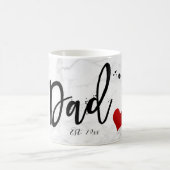 PixDezines NEW DAD Marble+Modernes Skript Kaffeetasse (Mittel)