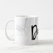 PixDezines NEW DAD Marble+Modernes Skript Kaffeetasse (Links)