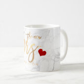 PixDezines New Mrs Modern/Imitats Gold Script/Marb Kaffeetasse (VorderseiteRechts)