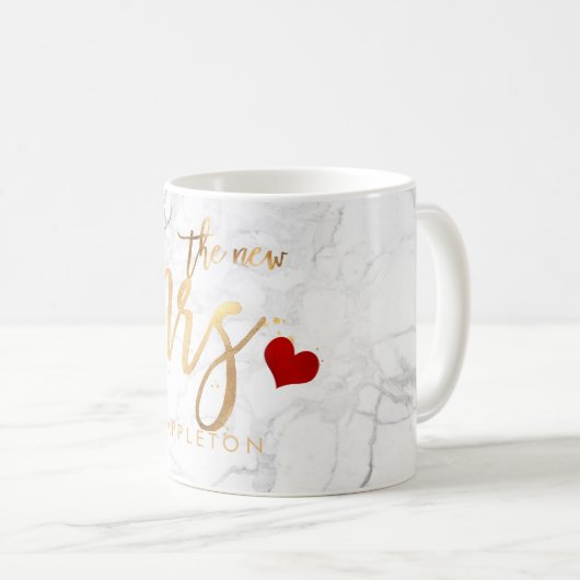 PixDezines New Mrs Modern/Imitats Gold Script/Marb Kaffeetasse (VorderseiteRechts)
