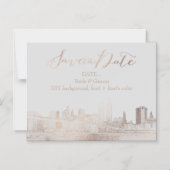 PixDezines NYC Sketched Cityscape/DIY Hintergrund Magneteinladung (Vorderseite)