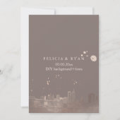 PixDezines NYC Skyline/Rose Gold/DIY Bckgrnd Einladung (Vorderseite)