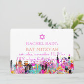 PixDezines NYC urban/bat mitzvah Einladung (Stehend Vorderseite)