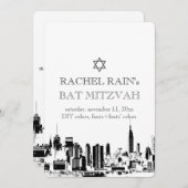 PixDezines NYC urban/bat mitzvah Einladung (Vorne/Hinten)