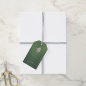 PixDezines Oak-Blätter/Silver/DIY-Hintergrund Geschenkanhänger (Mit Garn)