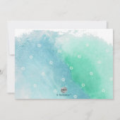 PixDezines Ocean Watercolor Beach Bat Mitzvah Einladung (Rückseite)