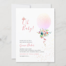 PixDezines Oh Baby Balloon Baby Shower Einladung