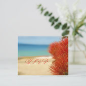 PixDezines Ohia+Beach LARGE RSVPs benötigen 12x18 RSVP Karte (Stehend Vorderseite)