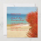PixDezines Ohia/Strand/Tropische Hochzeit Einladung (Rückseite)
