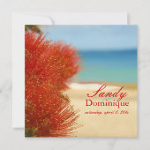 PixDezines Ohia/Strand/Tropische Hochzeit Einladung (Vorderseite)