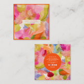PixDezines O'kika Blume, Aquarellfarben, Orchideen Quadratische Visitenkarte (Vorne/Hinten)