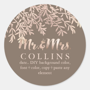 PixDezines Olebt/Imitate Rose Gold/DIY Hintergrund Runder Aufkleber