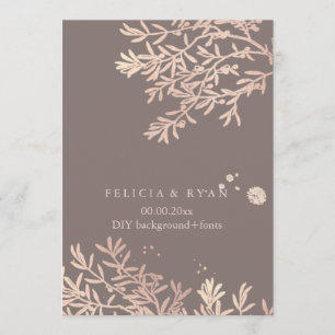 PixDezines Olive Branches/Rose Gold/DIY Beckgrand Einladung