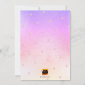 PixDezines Ombre Blush Pink+Violet Bat Mitzvah Einladung (Rückseite)