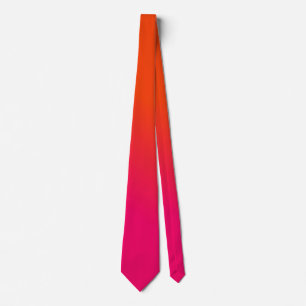 PixDezines Ombre Hot Pink Orange Farbverlauf Krawatte