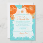 PixDezines-Orangenlaternen/Farbton Einladung (Rückseite)