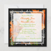 PixDezines Orangenlilie/DIY Hintergrundfarbe Einladung (Rückseite)