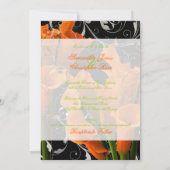 PixDezines Orangenlilie/DIY Hintergrundfarbe Einladung (Rückseite)