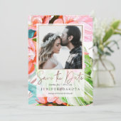 PixDezines Orchid Isle, Palms, Tropischer Rett Einladung (Stehend Vorderseite)