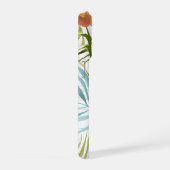 PixDezines Orchid Isle, Peachy Orchids Blue Palms iPhone Hülle (Rechte Seite)