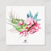 PixDezines Orchid Isle, tropische Unterkünfte Begleitkarte (Rückseite)