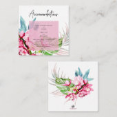 PixDezines Orchid Isle, tropische Unterkünfte Begleitkarte (Vorne/Hinten)