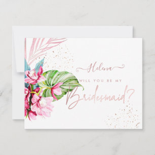 PixDezines Orchid Isle wird Sie .. Bridesmaid Einladung