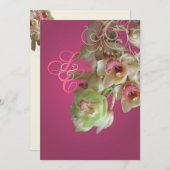 PixDezines Orchid + Ornamental Geblüht 12x18 Einladung (Vorne/Hinten)