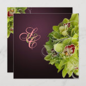 PixDezines Orchid + Ornamental Geblüht Einladung (Vorne/Hinten)