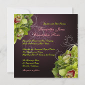 PixDezines Orchid + Ornamental Geblüht Einladung (Rückseite)