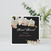 PixDezines-Orchideen/Bräuner-Brunch/DJ-Hintergrund Einladung (Stehend Vorderseite)