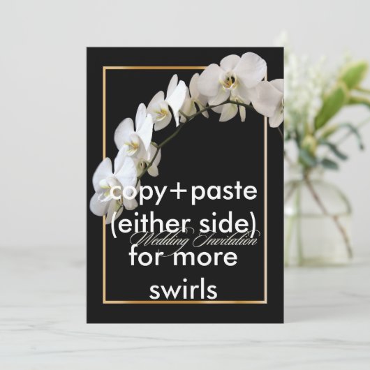 PixDezines orchids/Phalaenopsis Einladung (Stehend Vorderseite)