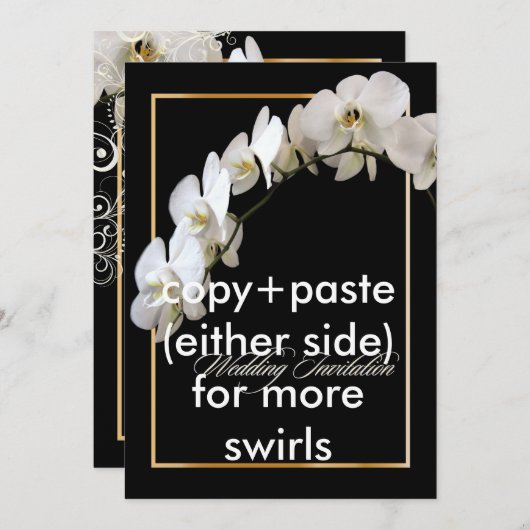 PixDezines orchids/Phalaenopsis Einladung (Vorne/Hinten)