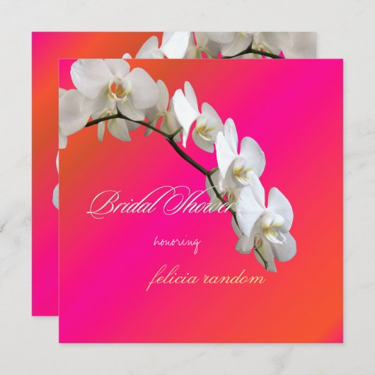 PixDezines orchids/Phalaenopsis Einladung (Vorne/Hinten)