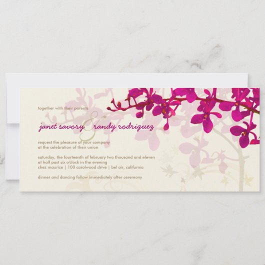 PixDezines orchids/renanthera Einladung (Rückseite)