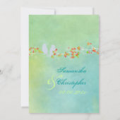 PixDezines Original Love Vögel auf Wasserfarbe Einladung (Rückseite)