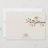 PixDezines-owl-Fotovorlage Geburtsankündigung Ankündigung (Rückseite)