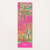 PixDezines Painted Hawaiian Beach Mauna Lani Bay Yogamatte (Vorderseite)