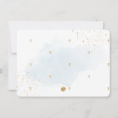 PixDezines Pale Blue Watercolor Dekodierung Einladung (Rückseite)