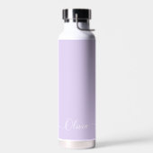 PixDezines Pale Lilac Lila DIY-Farbmonogramm Trinkflasche (Links)