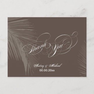 PixDezines Palm Fronds Danke / DIY Farbe!! Postkarte