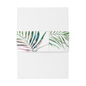 PixDezines Palm Fronds Herr+Frau Einladungsbanderole (Rückseitenbeispiel)