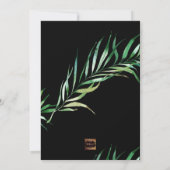 PixDezines Palm Fronds+Honeycomb Einladung (Rückseite)