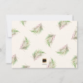 PixDezines Palm Fronds Imitate Gold Moderne Schrif Save The Date (Rückseite)