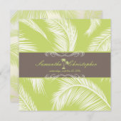 PixDezines Palm Fronds, Kakao+Limon Einladung (Vorne/Hinten)