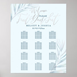 PixDezines Palmen, Platinum, Sitzdiagramm Poster