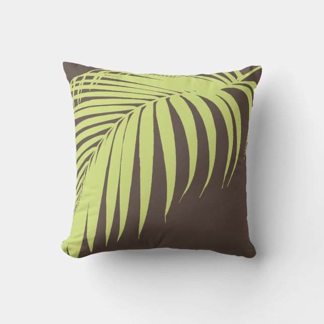 PixDezines Palmfronds/DIY Hintergrundfarben Kissen (Vorderseite)