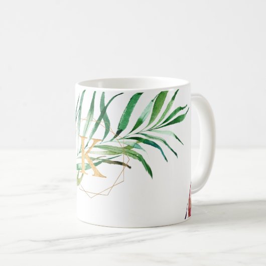 PIXDEZINES PALMFRONEN | MONOGRAM A-Z KAFFEETASSE (VorderseiteRechts)